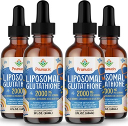 2000MG Liposomal Glutathione Liquid, 98% Absorption, Active Form L-Glutathione Supplement, Vegan Friendly, Powerful Antioxidant Complex för Immune System, Aging Defense, Detox,8 FL.OZ