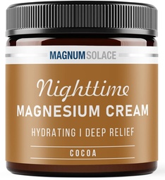 Magnesium Cream - Nighttime Magnesium Lotion - Applicera på Legs, Buttocks, Arms or Chest - Topical Magnesium Chloride - USA Made and Safe för barn (Cocoa)