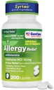 GenCare - Cetirizine HCL 10 mg (200 Caplets) - 24 Hour Allergy Relief Pills - Non Drowsy Generic OTC Allergy Medication - Antihistamine Medicine for Sneezing, Runny Nose & Itchy Eyes - Generic Zyrtec