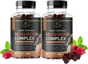 Mushroom Gummies | 10 Mushroom Supplement | 2 pack | Turkey Tail, Chaga, Reishi, Cordyceps & Lions Mane Organic Mushroom Extracts, Nootropic Brain Booster for Focus, Memory, Clarity, Energy | 120ct