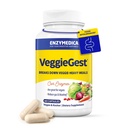 Enzymedica, VeggieGest, Digestive Enzymes, stöder Occasional Gas & Bloating Relief från High Fiber Meals, för Vegan & Vegetarian Diets, Enzyme Blend för Digestive Health, 60 Count