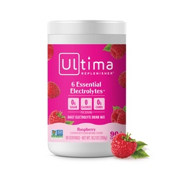 Ultima Replenisher Daily Electrolyte Powder Drink Mix - Sugar Free - Raspberry, 90 Servings - Hydration Powder med 6 Key Electrolytes och Trace Minerals - Keto Friendly, Vegan, Non-GMO
