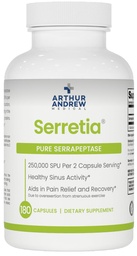 Arthur Andrew Medical, Serretia, Serrapeptase Formel för Muscle och Sinus Support, 180 kapslar