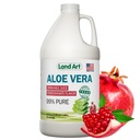 Land Art Pure Aloe Vera Juice - Pomegranat smaksatt - Cold-Processed - Inre filé från organiska färska blad från Texas - Aid-64 fl oz