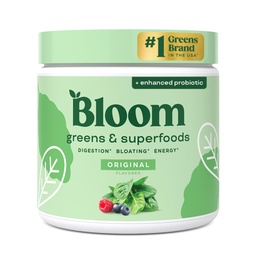 Bloom Nutrition Superfood Greens Powder, Digestive Enzymes med probiotika och prebiotika, Gut Health, Bloating Relief för kvinnor, Chlorella, Green Juice Mix med Beet Root Powder, 30 SVG, Original