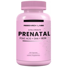 Forskningslaboratorier Prenatal Vitaminer för kvinnor: 6X Mer Bioavailable Methylated Folate Folic Acid MTHF 5 Stöder Brain Development, Hälsosam Tillväxt