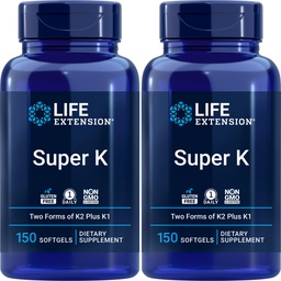 Life Extension Super K, 150 Softgels (Pack of 2) med vitamin K och K2