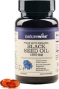 NatureWise Black Seed Oil Softgels 1250 mg - with 100% Organic Cold Pressed Nigella Sativa - Omega 3 6 9 - Antioxidant Immune Support, Hair & Skin - Non-GMO, Gluten-Free - 60 Softgels[1-Month Supply]