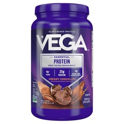 Vega Original Essential Protein - 25g Plant-Based Protein, Creamy Chocolate, 20 portioner, Vegan Non-GMO Drink Mix, Smoothie & Shake Ready, Gluten Free, Dairy Free, 32.5oz (Packaging May Vary)