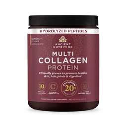 Forntida näring Collagen Peptides Powder, Multi Collagen Protein, Kvinnor & Män, Vitamin C, Probiotika, Hydrolyzed Collagen, stöder hud, gemensamma, Gut Health, Unflavored, 40 portioner