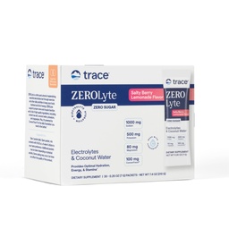 Trace Minerals ZeroLyte - Drink Mix Powder stöder Hydration & Energi - Hjälper Hälsosam nerv- och muskelfunktion - Stöd Hjärta & Digestion Hälsa - Salty Berry Lemonade, 30 Packets (30 portioner)