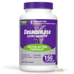 Nutramax Laboratories Cosamin® ASU Joint Health Supplement med Glucosamine, Chondroitin & ASU för Mäns & Kvinnors gemensamma hälsa, 150 kapslar