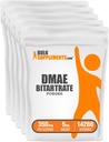 BulkSupplements.com DMAE Bitartrate Powder - Dimethylaminoethanol Bitartrate, DMAE Supplement - Unflavored & Gluten Free, 350mg per portion, 1kg (2,2 lbs) (Pack på 5)