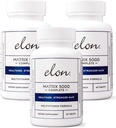 Elon Matrix 5000 Complete Multivitamin — Skin, Hair and Nail Growth Vitamins — Healthy Hair Growth Vitamins for Women & Men — 5000Mcg Biotin Supplement, Pack of 3 (180 Day Supply)