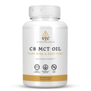 VTC VitaTradingCo. C8 MCT Oil Capsules | Naturligt härledda Caprylic C8 Supplement | Coconut Oil Pills | Sustained Energy | Keto Friendly, Non GMO | 100 Softgels