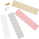 4Pack Weekly Pill Organizer,Small 7 Days Pill Cases Travel Daily Pill Box för fiskolja, Calcium Tablets Supplements och andra vitaminpiller
