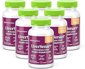 LiverSmart - Liver Cleanse & Repair Formel med European Milk Thistle, Silymarin, Artichoke, Dandelion, Yellow Dock Root, Beet Root - Tillägg för att hjälpa, förnya och stödja leverhälsa (6)