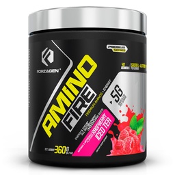 Forzagen Amino Fire | Essential Amino Energy Powder för Pre-Workout | BCAA Energy Boost & Muscle Recovery Drink Mix, Enhance Focus & Concentration, Dietary Supplement | Raspberry Ice Tea, 40 portioner