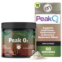 EarthNutri PeakO2 Workout Supplement - Mushroom Supplement för Pre Workout Endurance & Athletic Performance - Inga tillsatser, Inga filter - Stöder uthållighet, styrka och återhämtning - 60 portioner