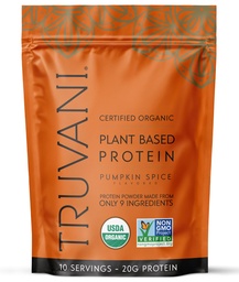 Truvani Vegan Pea Protein Powder | Pumpkin Spice | 20g Organisk växtbaserad protein | 10 portioner | Keto | Gluten & Dairy Free | Low Carb | No Added Sugar
