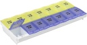 EZY DOSE (14-dagars) AM/PM Pill Planner, Medicine Case, Vitamin Organizer Box, 2X-Large Locking Compartments to Secure Prescription Medication and Prevent Accidental Spilling, Color May Vary, BPA Free