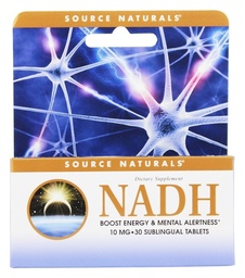 Källa Naturals NADH 10mg, Boost Energy och Mental Alertness *, 10mg - 30 Peppermint Lozenges