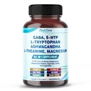 GABA, 5HTP L-Tryptophan Ashwagandha Chamomile L-Theanine Magnesium - Tillverkad i USA