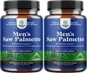 Såg Palmetto för män med Beta Sitosterol - Saw Palmetto Extract Prostate Support Supplement för Mäns hälsa och bättre blåskontroll Plus Återställande hår Supplement för hår hälsa för män - 2 Pack