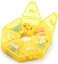 Weekly Pill Organizer Large 7 Day Pill Box Organizer Daily Medicine Case för vitamin Fish Oil Pills Supplements Arthritis Friendly