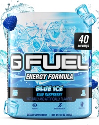 G bränsleblå isenergidryckspulver, Pre Workout Caffeine Mix för spel, sockerfri fokus Amino, vitamin + antioxidanter, 9.9oz (Blue Raspberry, 40 portioner)