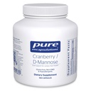 Rena inkapslingar Cranberry D-Mannose - Stöder urinvägshälsa * - med Cranberry Fruit Solids - Vegan & Non-GMO Dietary Supplement - 180 kapslar