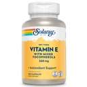 SOLARAY Vitamin E 400 IE (268mg), Torr form - Naturlig källa, blandade tokoferoler Vitamin E - Antioxidant Supplement, PMS och klimakteriet Support - 60-dagars garanti, Lab Verified - 100 Serv, 100 kapslar