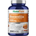 NusaPure Boswellia Serrata 10 000 mg Per Veggie Caps 200 Count (Mos 20:1, Non-GMO, Vegan, Bioperine) Ayurvedic Herb: Indian Olibanum, Frankincense