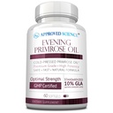 Godkänd Science Evening Primrose Oil - Maximal styrka - Cold Pressed - 10% GLA - Hormonal Balance, hud och hjärthälsa - 60 Softgels - All Natural