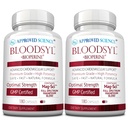 Approved Science Bloodsyl - Blood Pressure Support Supplement - Supports BP Levels Already Within Normal Range - Hawthorn Berry, Garlic, Magnesium and Hibiscus Pills - Vegan - 6 Months, Pack of 2