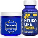 NATURAL STACKS Ginkgo Biloba + NeuroLife Supplement Bundle - Stöder Mental Performance & Brain Longevity * - 120 Total Capsules