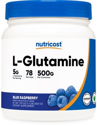 Nutricost L-Glutaminpulver (500 Grams) (Blue Raspberry)