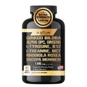 Ginkgo Biloba Alpha GPC Tillägg med Panax Ginseng L Tyrosine med L Theanine, Bacopa monnieri, Rhodiola Rosea, Phosphatidylserine, B12, MCT, DMAE - Komplex | Made in USA