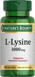 Naturens Bounty L-Lysine, 1000mg, 60 tabletter