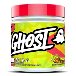GHOST BCAA Powder Amino Supplement, Lemon Crush - 30 portioner - Sugar-Free Intra, Post & Pre Workout Amino Powder & Recovery Drink, 7G BCAA