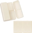 FYY Daily Pill Organizer,2 Pcs 7 Compartments Portable Pill Case Travel Pill Organizer, [Folding Design] Pill Box för väska ficka för att hålla vitaminer,Cod Liver Oil, Tillskott och Medication-White