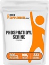 BulkSupplements.com Phosphatidylserine Powder - Phosphatidylserine Supplement, Källa från Soja bönor - 300mg per portion (60mg Phosphatidylserine), 100g (3,5 oz) (Pack av 1)