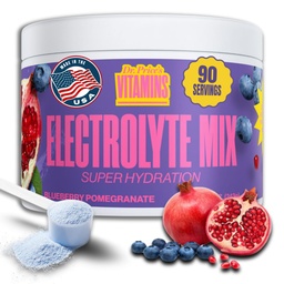 Dr. Price's Electrolyte Mix | Sugar-Free Hydration Powder med 72+ Trace Minerals | No Sugar, Fast-Dissolving Electrolytes Powder Packets | Blueberry-Pomegranate, 90 Servings