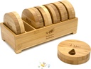 e-Pill Bamboo Weekly Pill Organizer, 7 Day Pill Box för tabletter, vitaminer eller tillägg