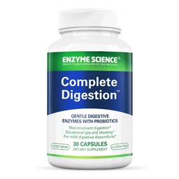 Enzym Science Complete Digestion - Digestive enzymer för kvinnor och för män med probiotika - 3-in1 Gut Health Support för Digestion - Digestive hälsa - Enzimas digestivas y probioticos - 30 kapslar