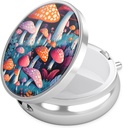 Nipichsha Pill Box, Small Pill Case for Purse & Pocket, Cute Travel Medicine Organizer, Portable Medicine Container Holder för att hålla Vitaminer, Medicinering, Fish Oil & Supplement, Pretty Mushroom