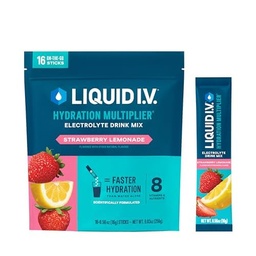 Flytande I.V.® Hydration Multiplier - Strawberry Lemonade | Electrolyte Powder Drink Mix | 1 Pack (16 portioner)