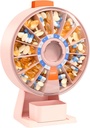 Daviky Pill Dispenser Daily, Large Pill Organizer med Wall-Mounted eller Standing Use, 14 Days Pill Container, Push Button Design, Weekly Pill Box för vitamin, medicin, tillägg, fiskolja (rosa)