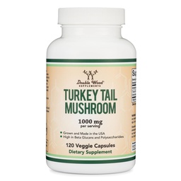 Turkiet Tail Mushroom Supplement (120 kapslar - 2 månaders leverans) (Coriolus Versicolor) Comprehensive Immune System Support, Non-GMO, Gluten Free, Grown and Encapsulated i USA av Double Wood