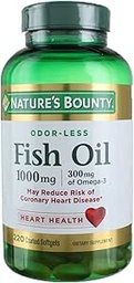 Naturens Bounty Fish Oil 1000 mg Omega-3, 220 Odorless Softgels (Pack of 3)